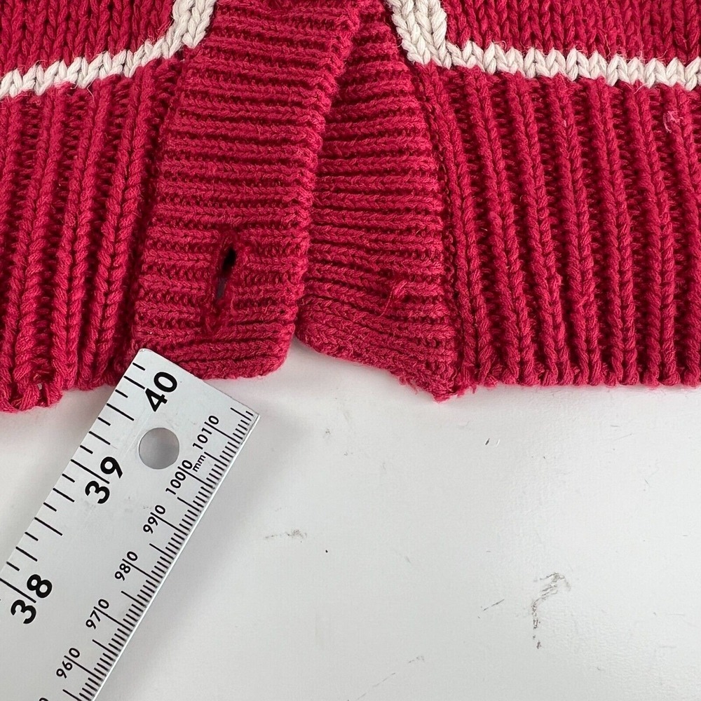 Orvis Holly Festive Sweater Cardigan Women's‎ Knit Christmas Holiday L - Picture 4 of 14